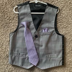 Matching vest and tie